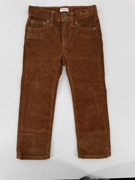 Crewcuts Other - Crewcuts Corduroy Slim Flex Pants Boys Size 3 Dark Acorn Brown Holiday NWT $60